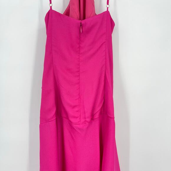 Lovers and Friends | Shelby Asymmetric Dress in Pink Handkerchief Hem Rosette S - Picture 12 of 16